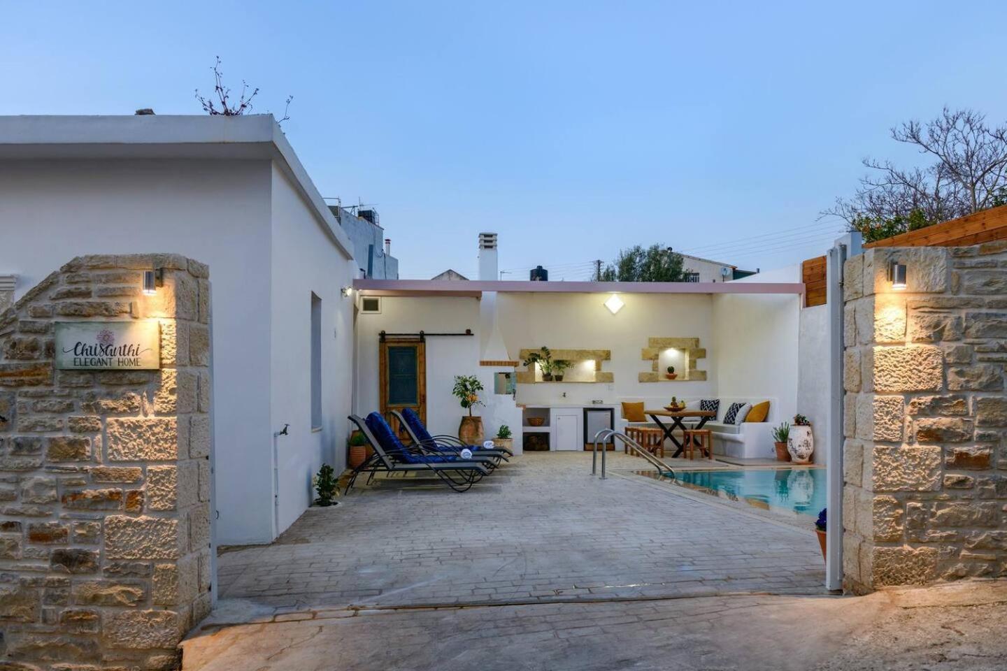 Chrisanthi Elegant Villa Pitsidia Exterior photo